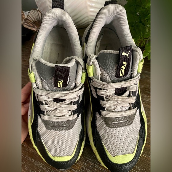 Puma RS-TRCK GS Boys 5.5 Women’s 7 Speckle Castlerock Sneakers Athletic Shoes - Picture 6 of 9